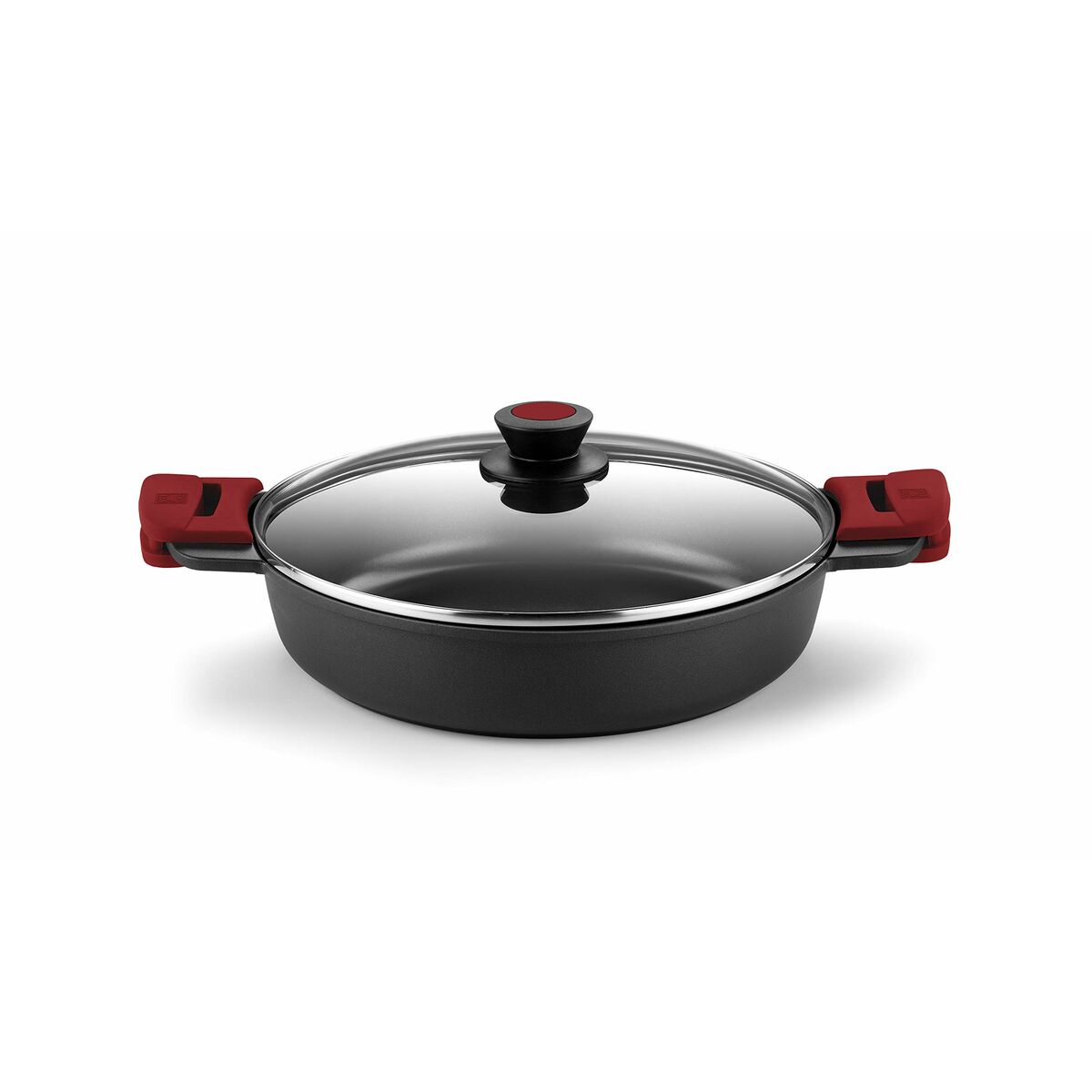 Casserole avec Couvercle en Verre BRA A410532 Rouge 5 L